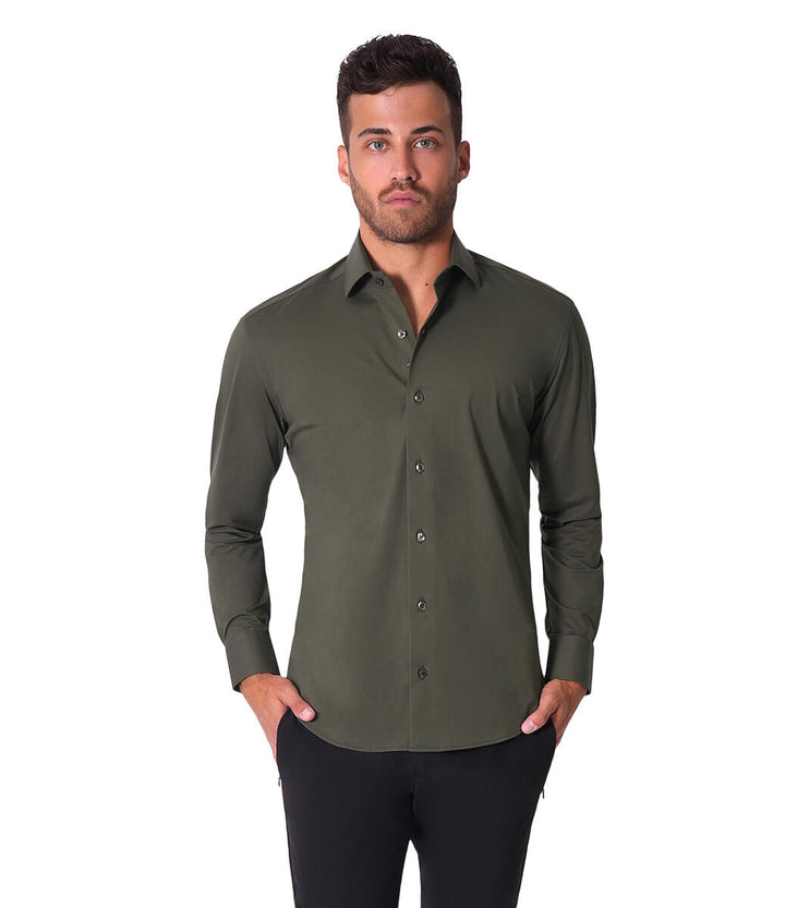 Bertigo Shirt | Cooper-03 Olive Solid