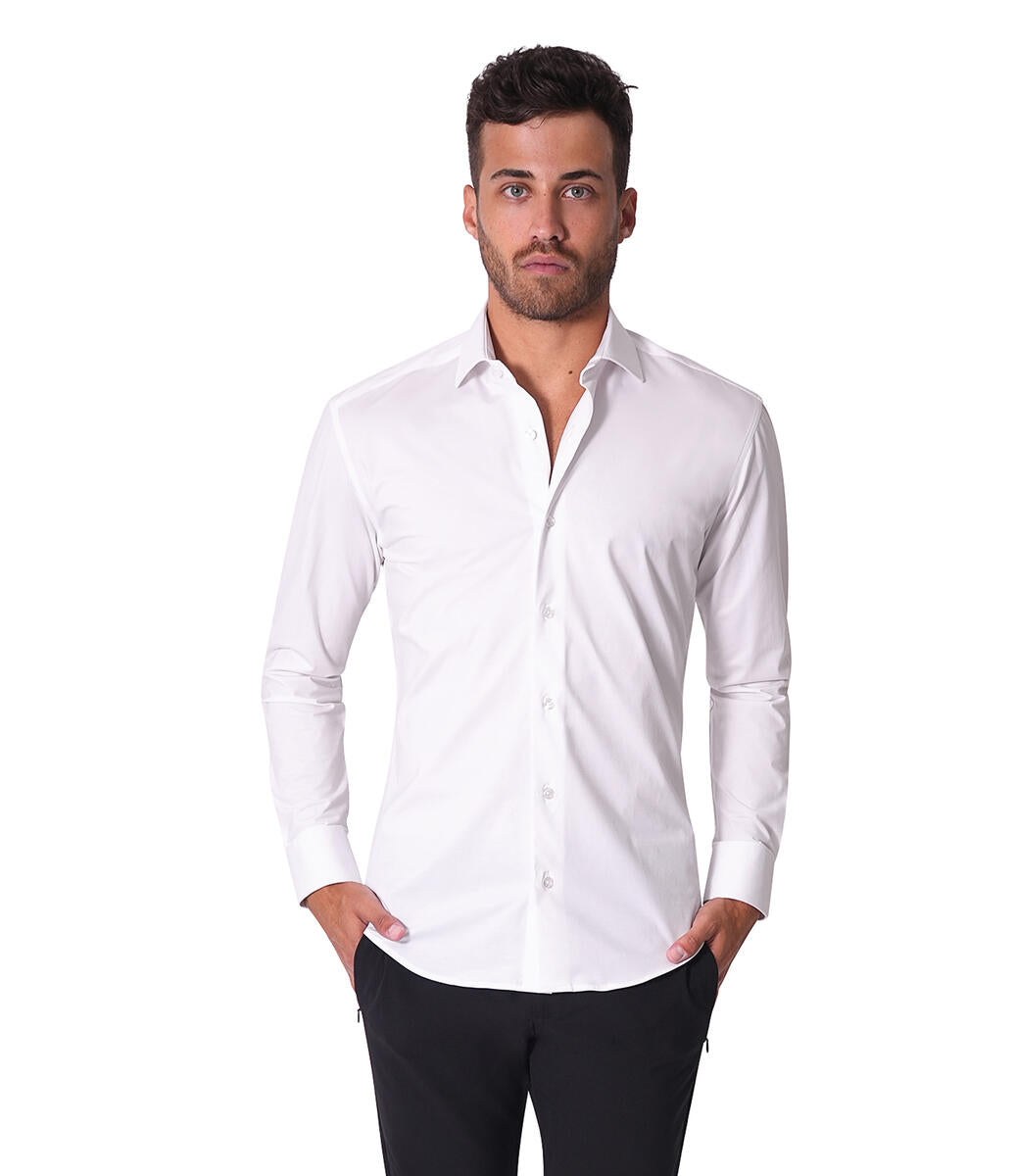 Bertigo Shirt | Cooper-05 White Solid