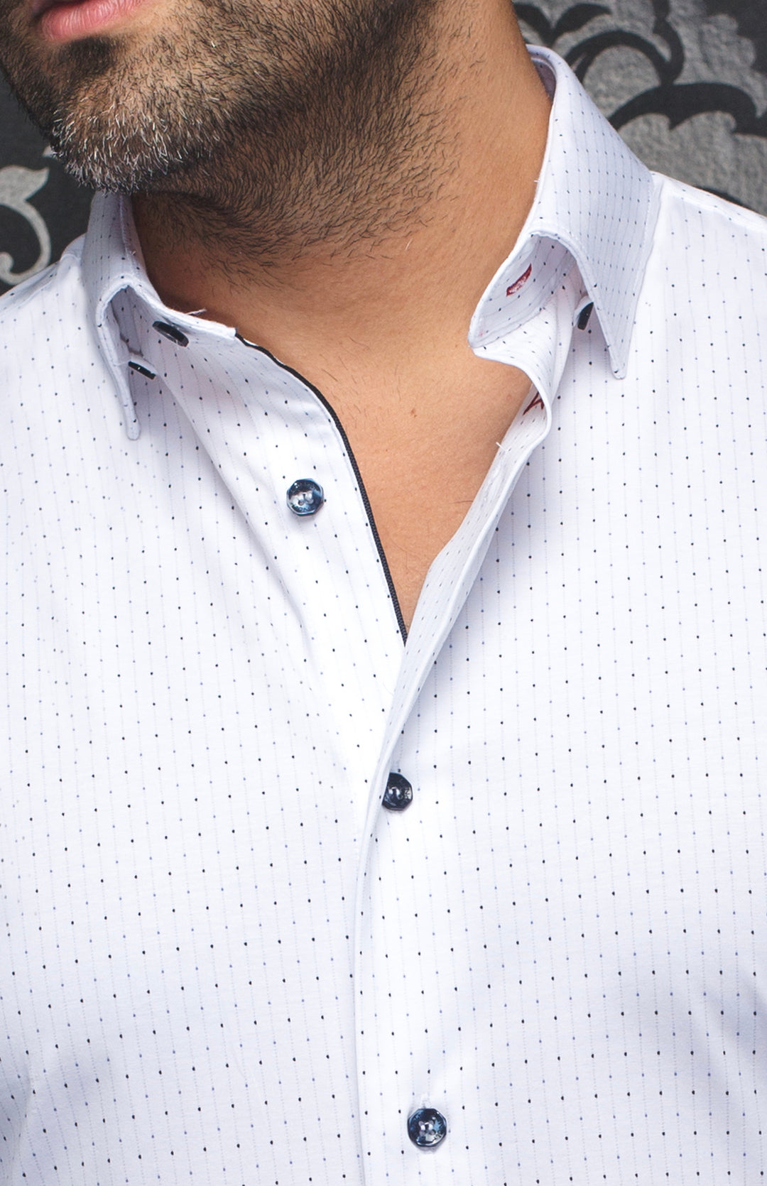 Au Noir Stretch Shirt | Alexander-NDL White Blue