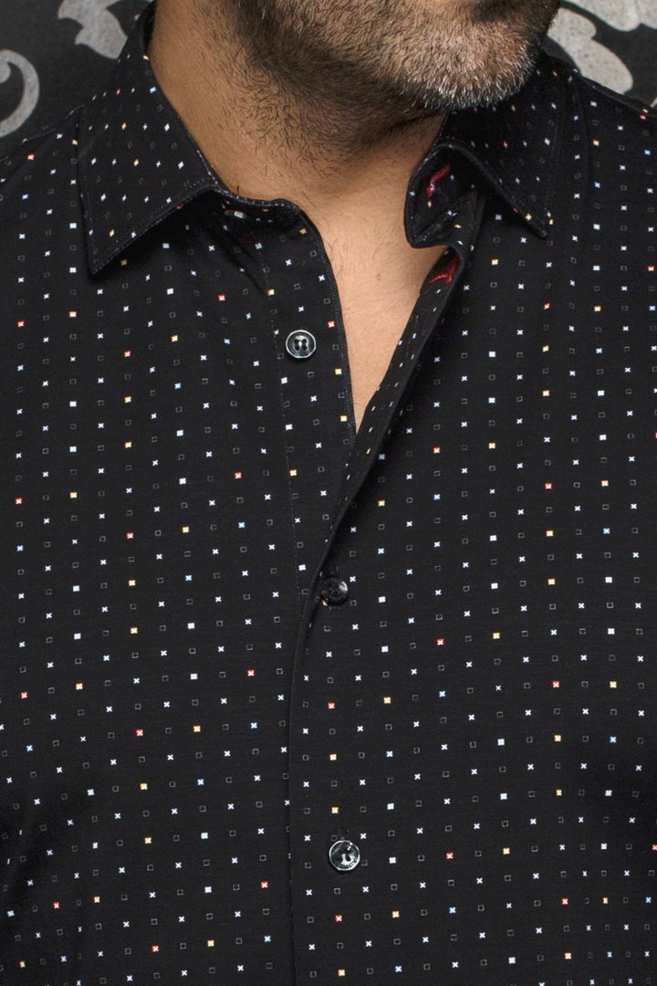 Au Noir Stretch Shirt | Alexander SQRX Black