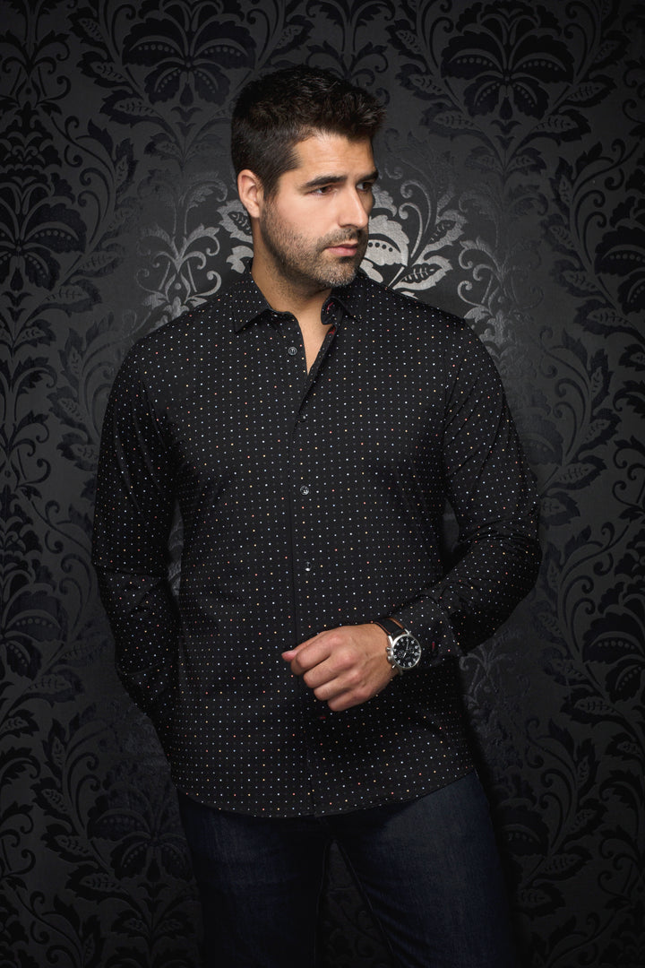 Au Noir Stretch Shirt | Alexander SQRX Black