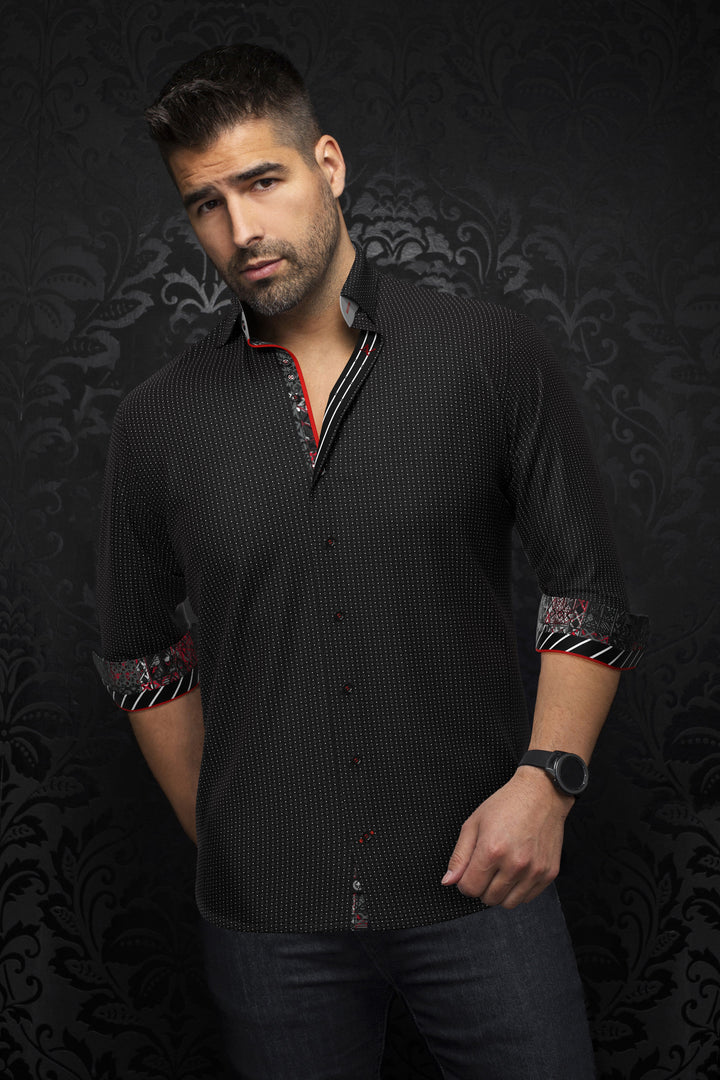 Au Noir Stretch Shirt | Ballerini Black