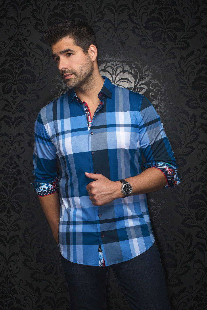 Au Noir Stretch Shirt | Beethoven Blue