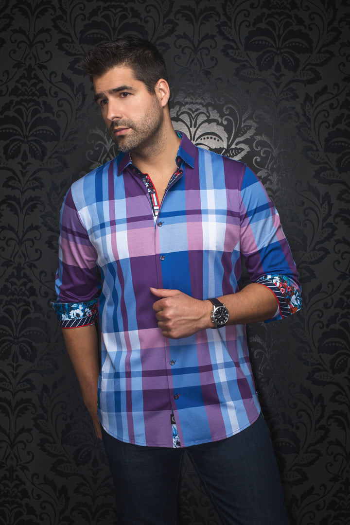 Au Noir Stretch Shirt | Beethoven Fuchsia