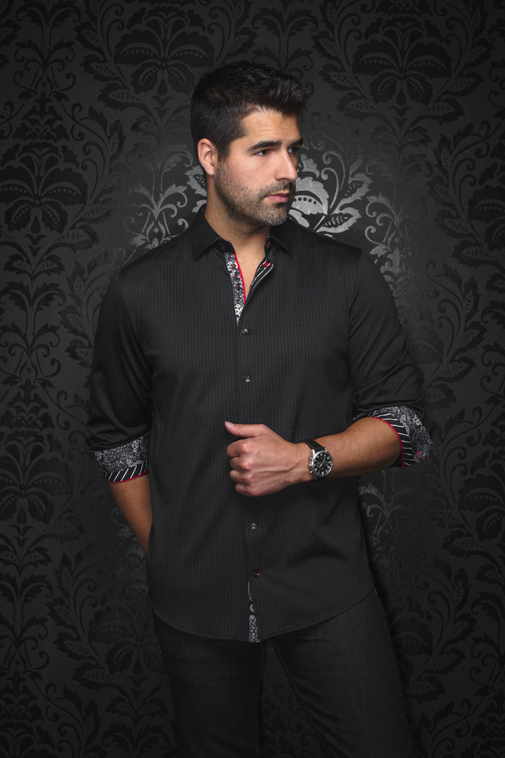 Au Noir Stretch Shirt | Bernado Black