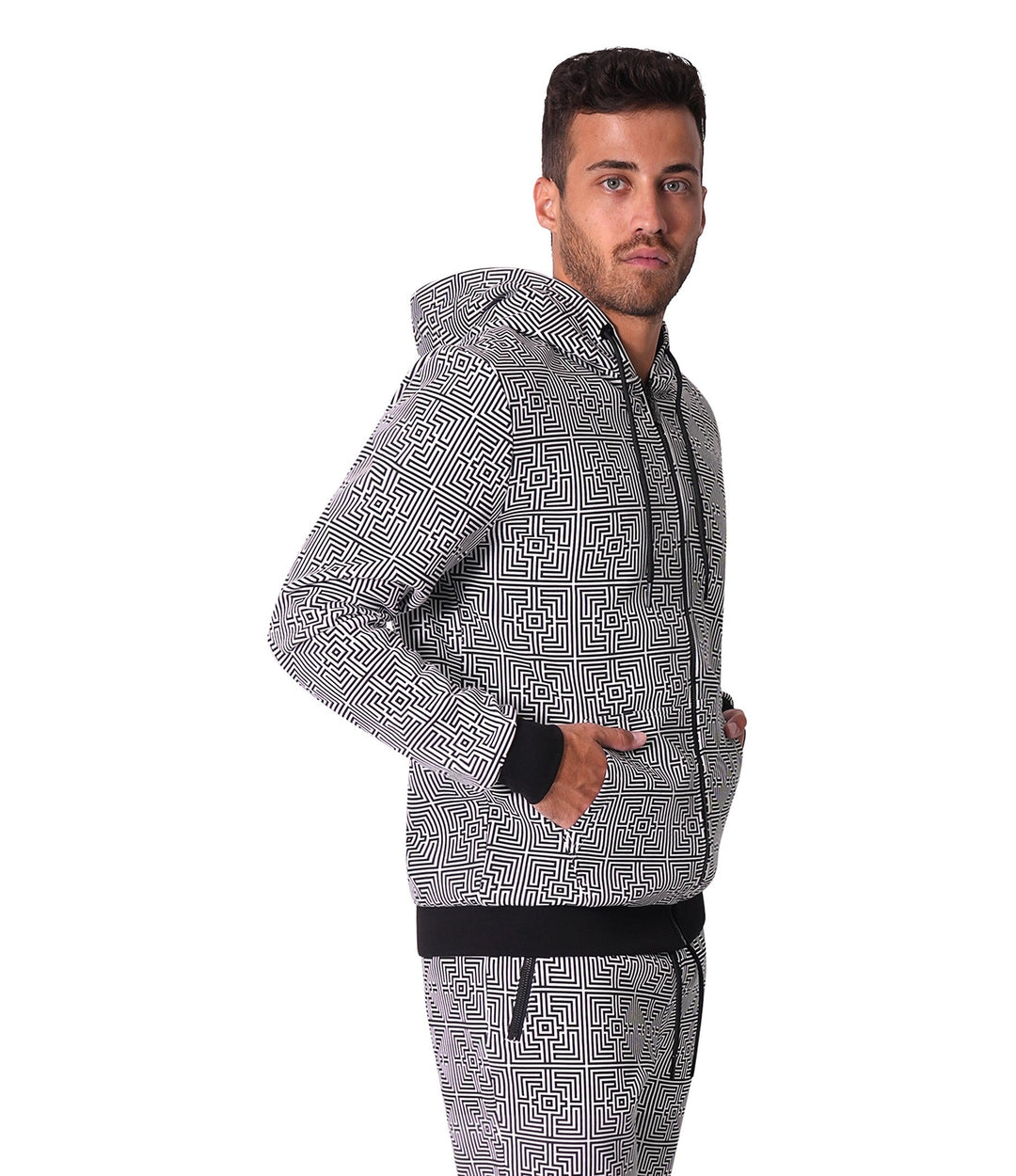 Bertigo Athletic Wear | Perth Abstract Black Hoodie