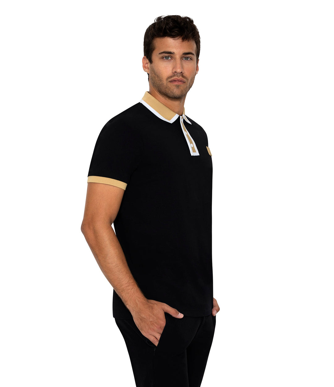 Bertigo Short-Sleeve Polos | DIJON BLACK POLO