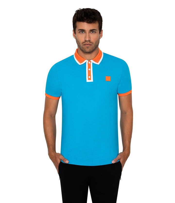 Bertigo Short-Sleeve Polos | DIJON TURQUOISE POLO