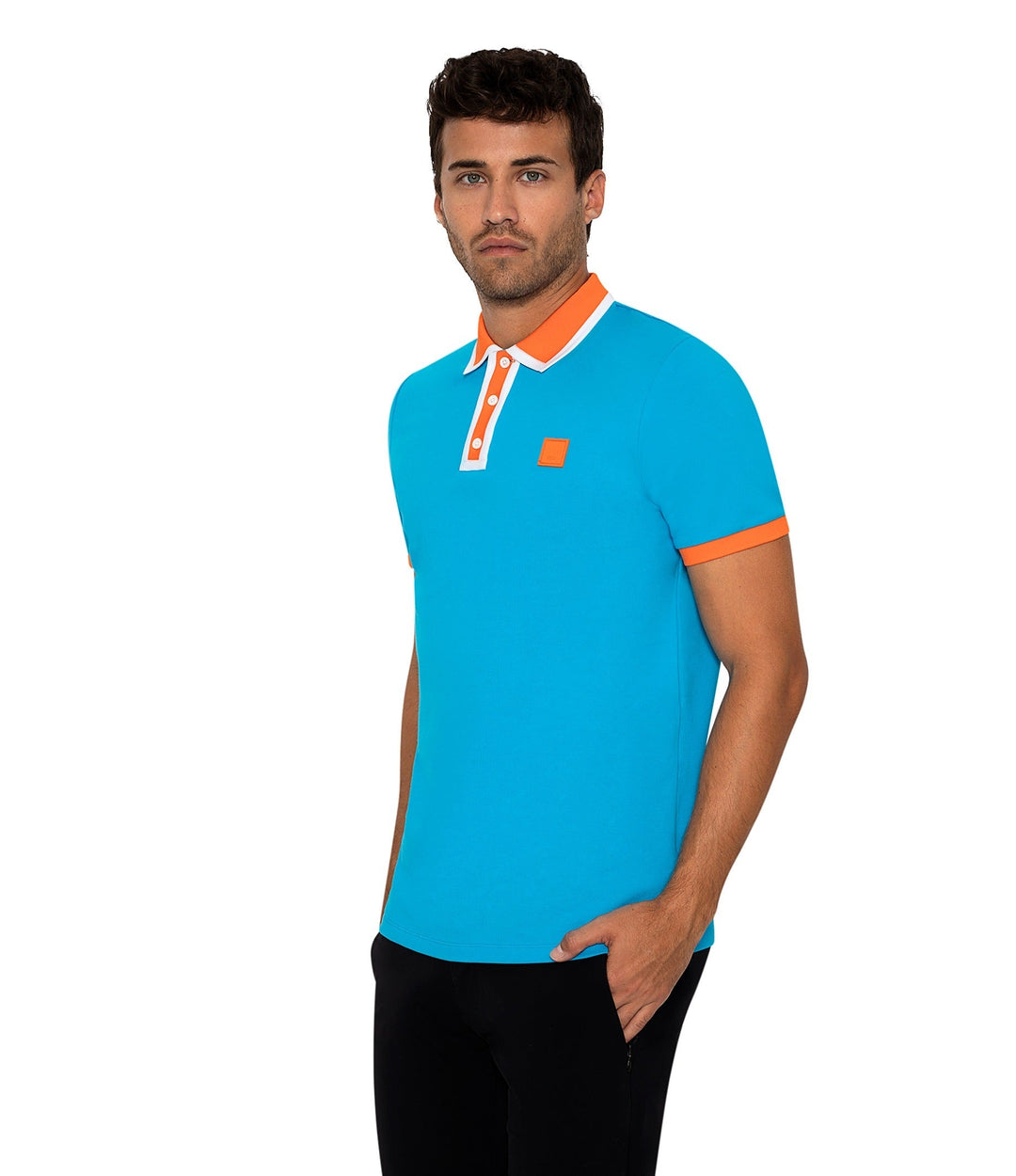 Bertigo Short-Sleeve Polos | DIJON TURQUOISE POLO