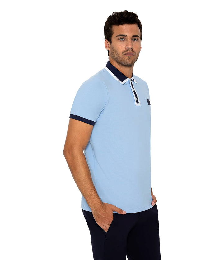 Bertigo Short-Sleeve Polos | DIJON BLUE POLO