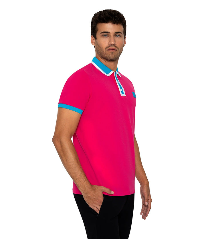 Bertigo Short-Sleeve Polos | DIJON FUSCHIA POLO