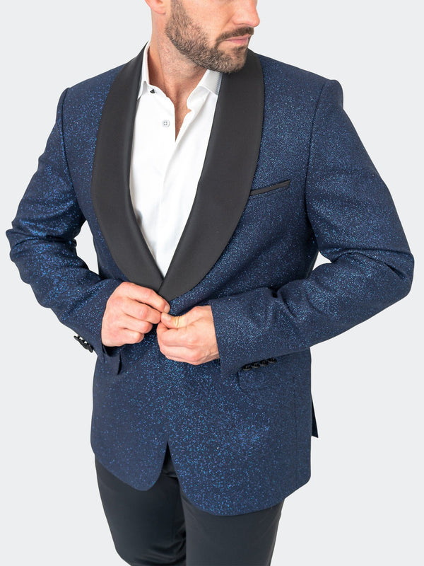 Maceoo Blazers.Maceo | Blazer Shawl Ceremonial Blue