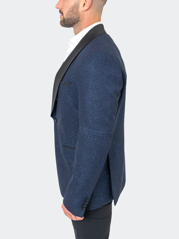 Maceoo Blazers.Maceo | Blazer Shawl Ceremonial Blue