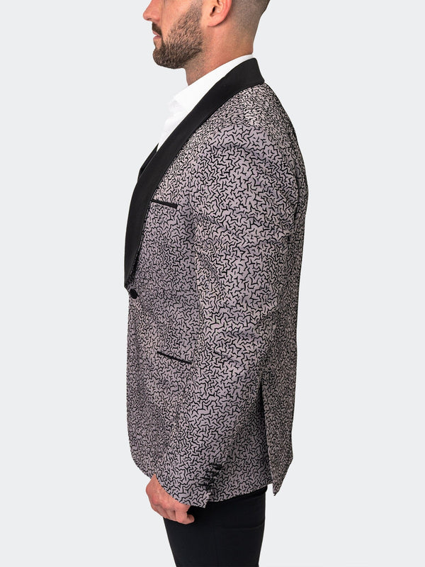 Maceoo Blazers.Maceo | Blazer Shawl Ceremonialgrey Grey