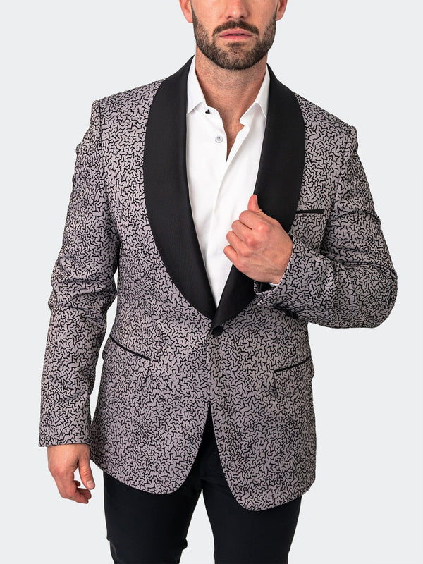 Maceoo Blazers.Maceo | Blazer Shawl Ceremonialgrey Grey