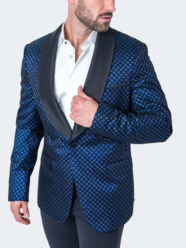 Maceoo Blazers.Maceo | Blazer Shawl Sparkle Blue