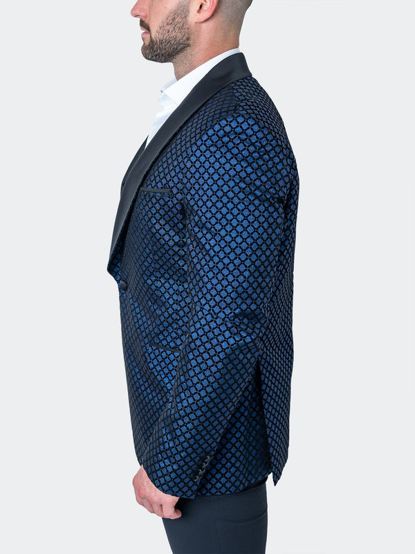 Maceoo Blazers.Maceo | Blazer Shawl Sparkle Blue