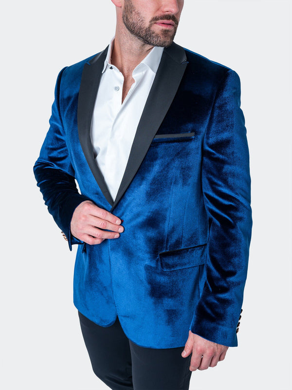 Maceoo Blazers.Maceo | Blazer Tesla Velvet Blue