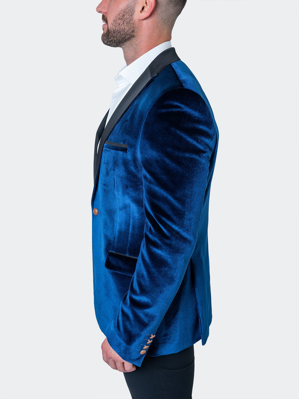 Maceoo Blazers.Maceo | Blazer Tesla Velvet Blue