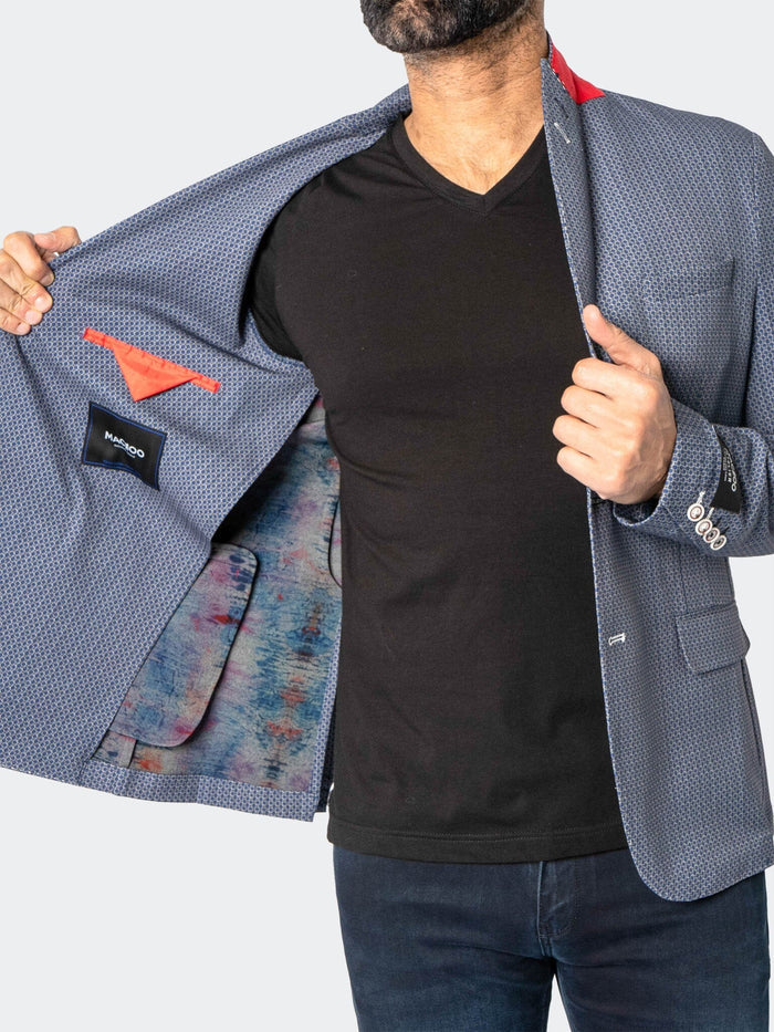 Maceoo Blazer | Blazer Unconstructed Descartes Thatch Blue