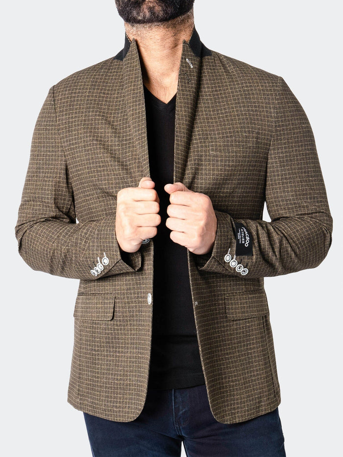 Maceoo Blazer | Blazer Unconstructed Descartes Vortex Brown