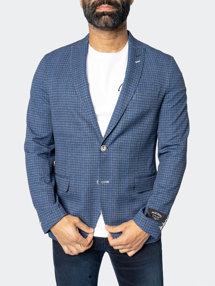 Maceoo Blazer | Blazer Unconstructed Vortex Blue