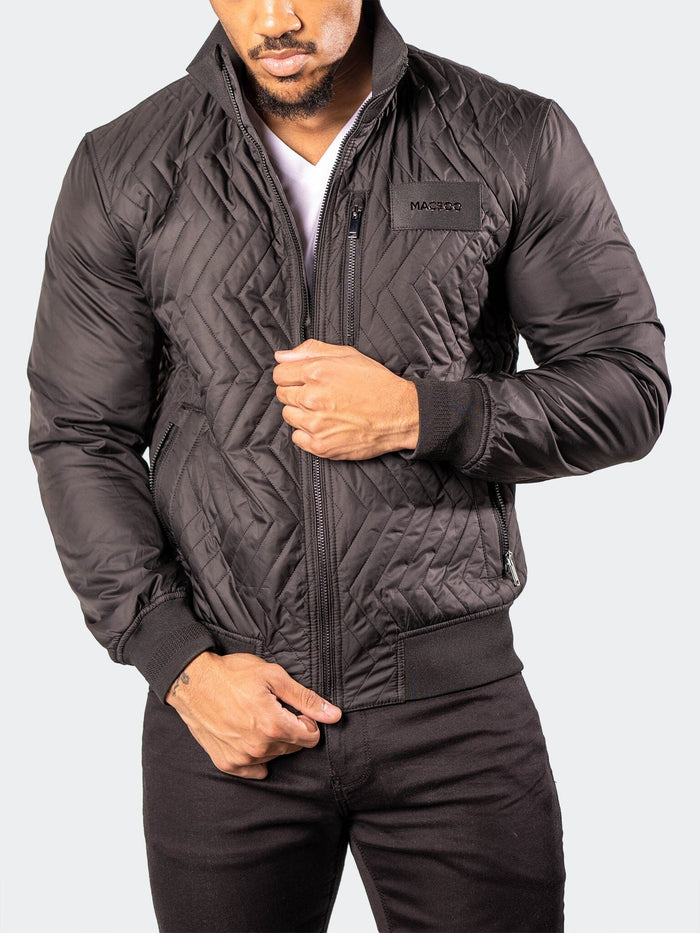 Maceoo Jacket | Bomber PuffyComb Black