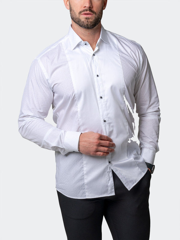 Maceoo Stretch Shirt | Ceremony Dou White