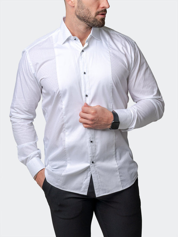 Maceoo Stretch Shirt | Ceremony Dou White