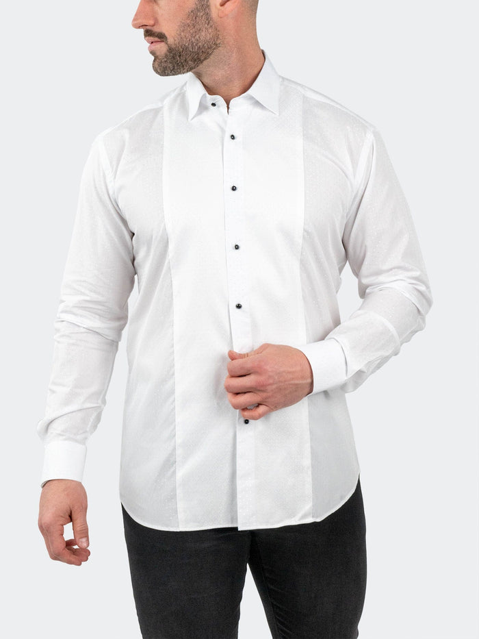 Maceoo Stretch Shirt | Ceremony StarDust White