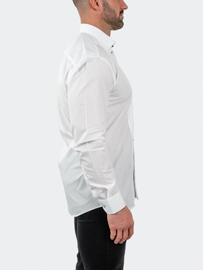 Maceoo Stretch Shirt | Ceremony StarDust White