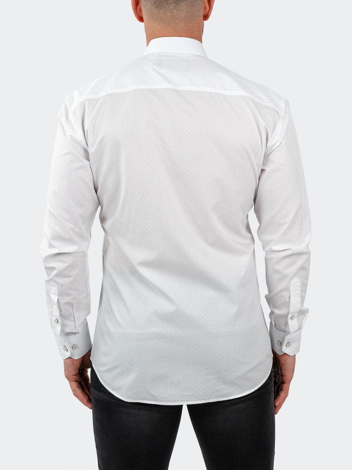 Maceoo Stretch Shirt | Ceremony StarDust White