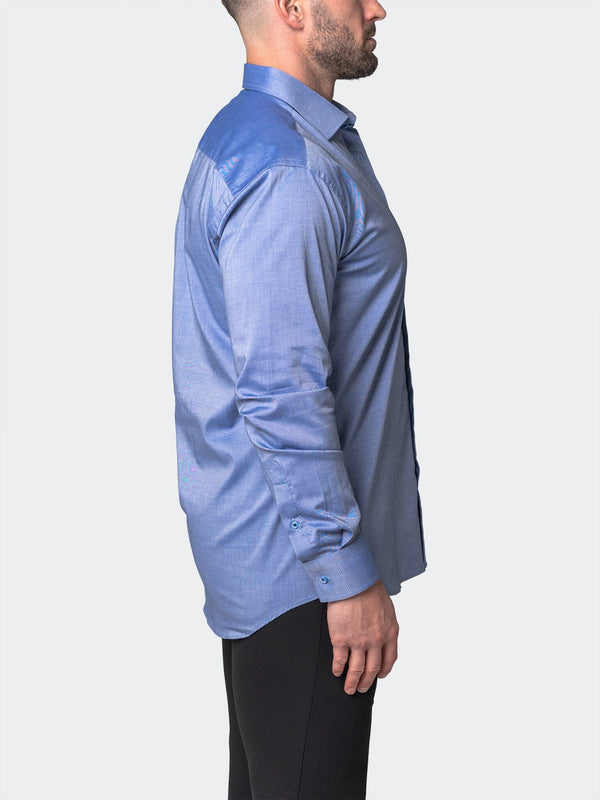 Maceoo Stretch Shirt | Classic ShinyFinish Blue