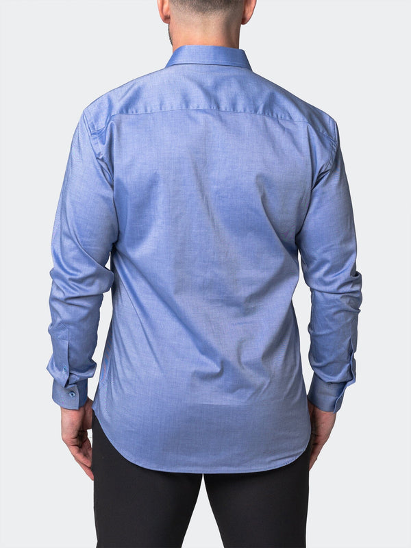 Maceoo Stretch Shirt | Classic ShinyFinish Blue