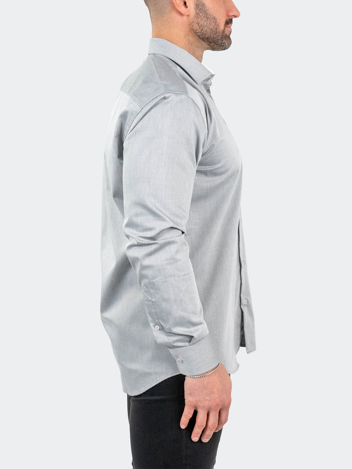 Maceoo Stretch Shirt | Classic SilverFox Grey