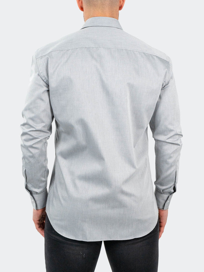 Maceoo Stretch Shirt | Classic SilverFox Grey