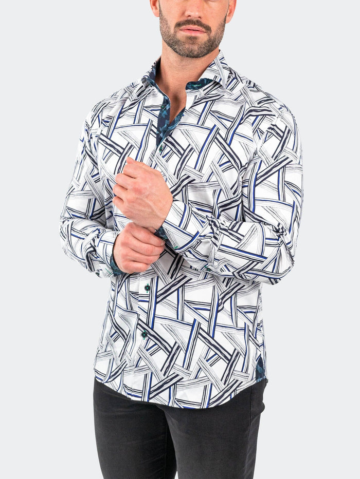 Maceoo Stretch Shirt | Einstein Bamboo Blue