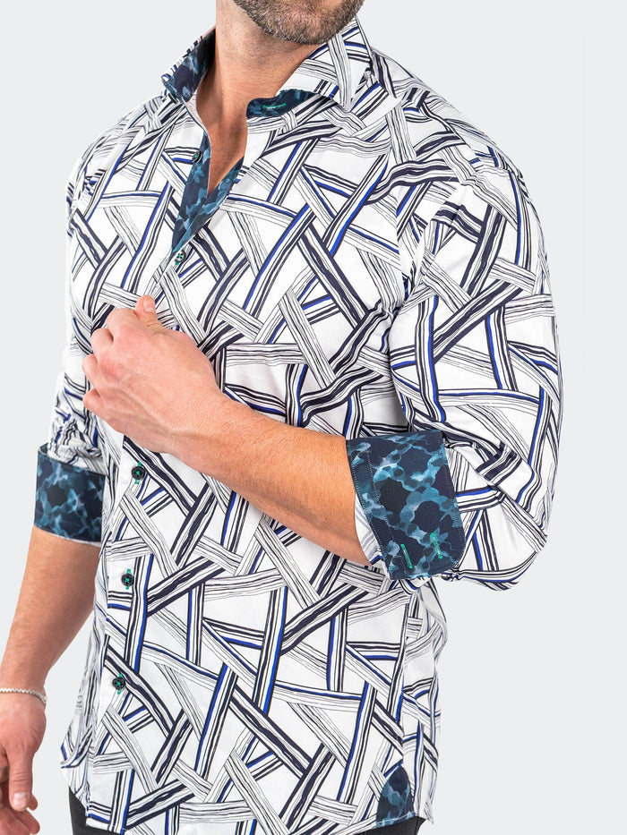 Maceoo Stretch Shirt | Einstein Bamboo Blue