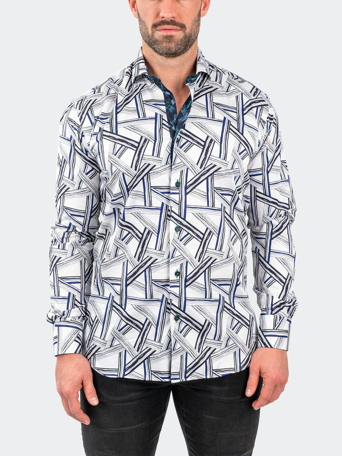 Maceoo Stretch Shirt | Einstein Bamboo Blue