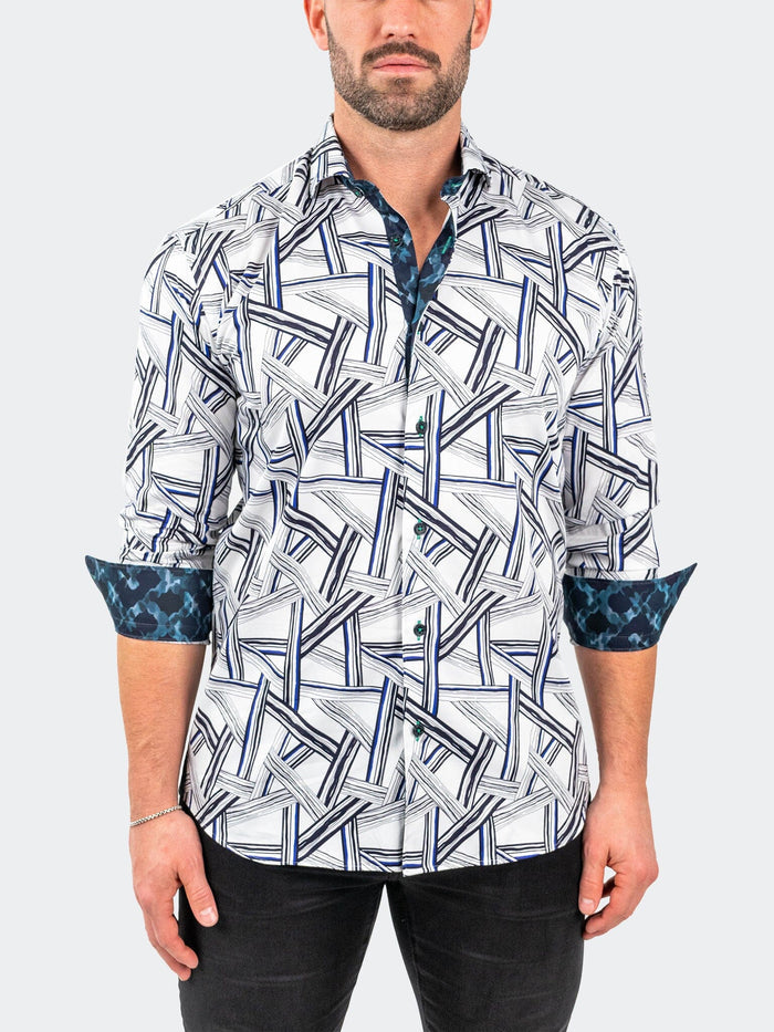 Maceoo Stretch Shirt | Einstein Bamboo Blue