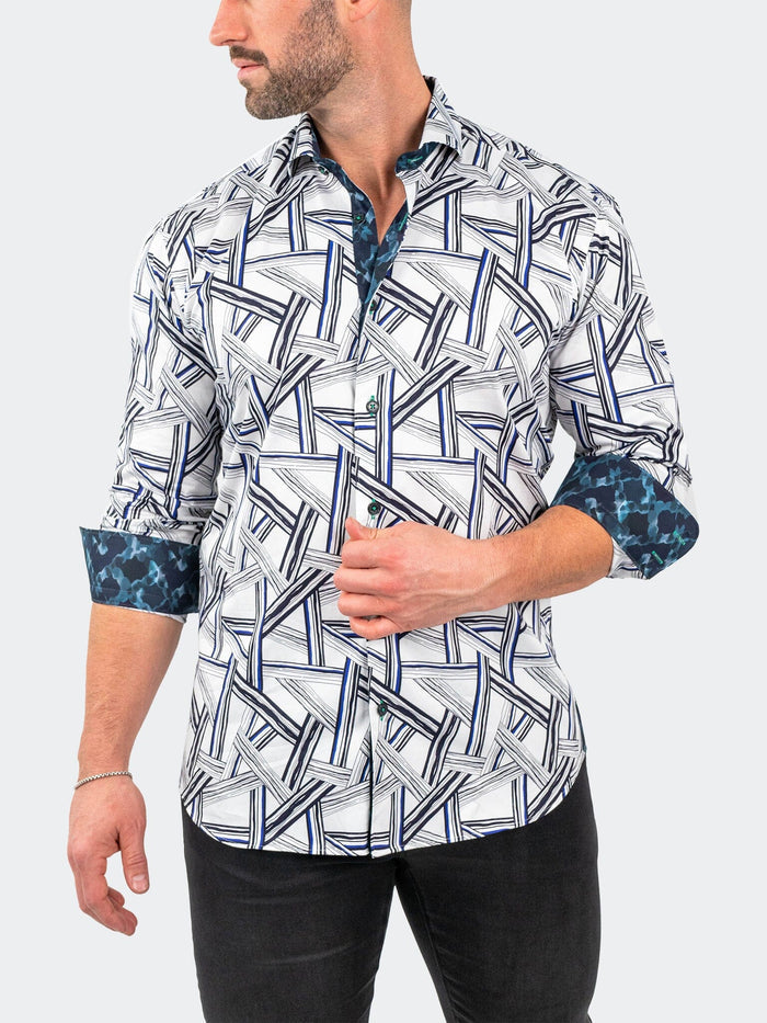 Maceoo Stretch Shirt | Einstein Bamboo Blue