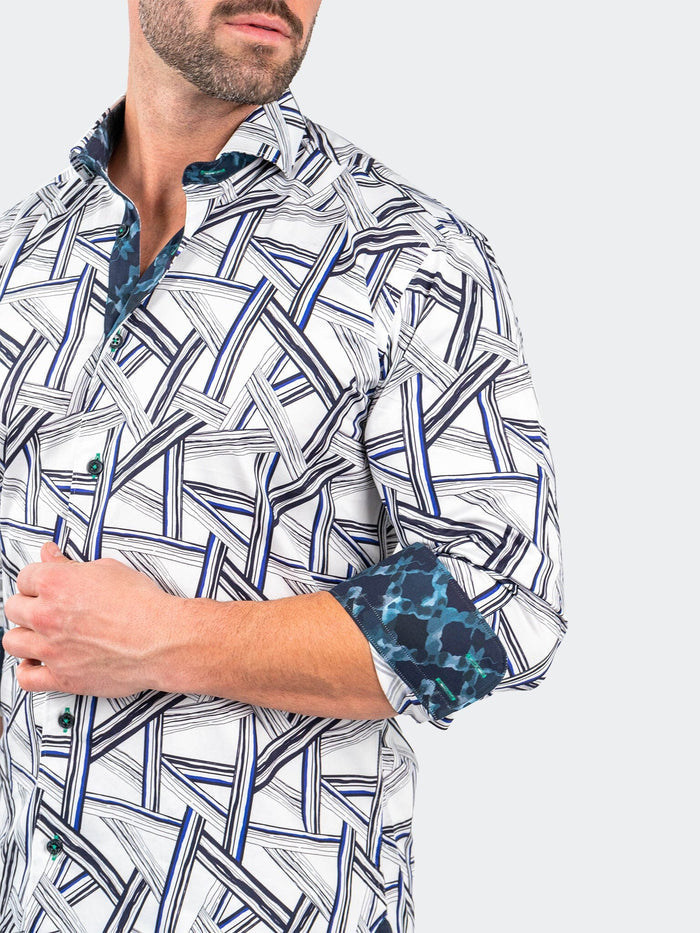 Maceoo Stretch Shirt | Einstein Bamboo Blue