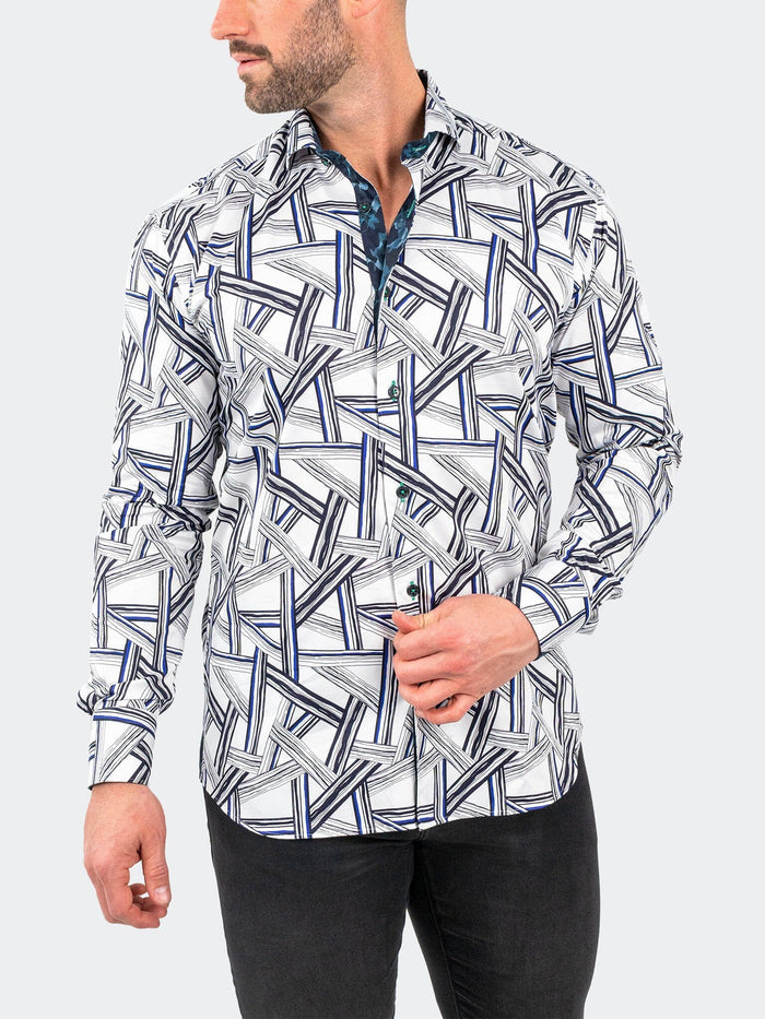 Maceoo Stretch Shirt | Einstein Bamboo Blue