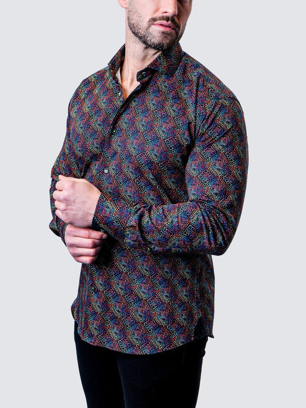 Maceoo Stretch Shirt | Einstein Diamons Medallion Multi