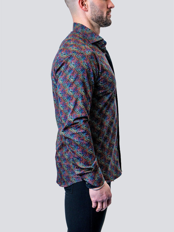 Maceoo Stretch Shirt | Einstein Diamons Medallion Multi