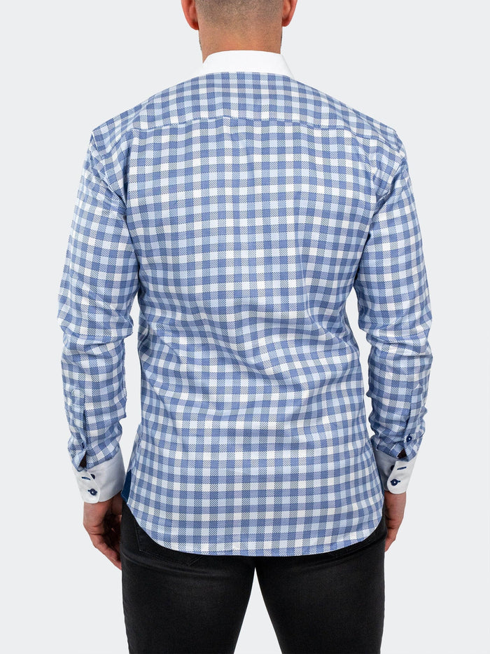 Maceoo Stretch Shirt | Einstein Jacqcuffed Blue