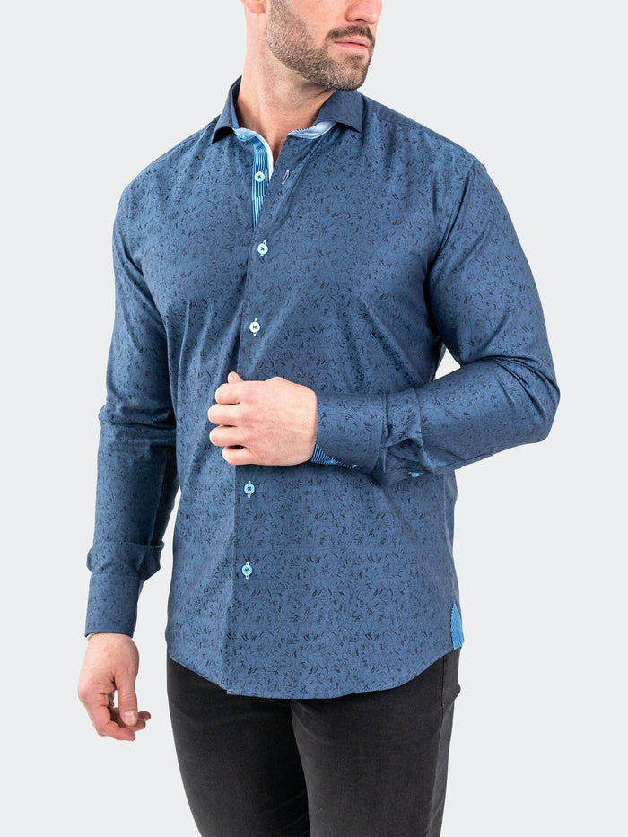 Maceoo Stretch Shirt | Einstein JacqFoxtrot Navy