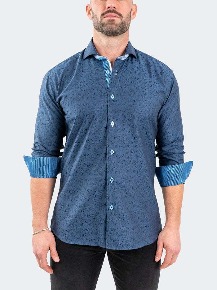 Maceoo Stretch Shirt | Einstein JacqFoxtrot Navy