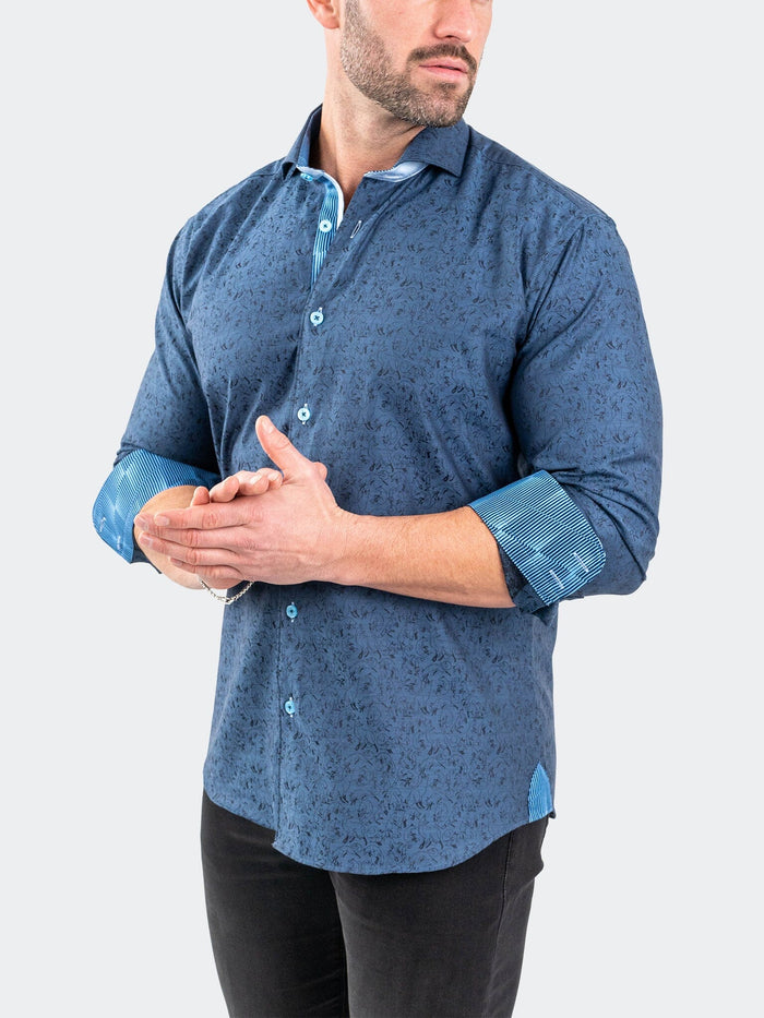 Maceoo Stretch Shirt | Einstein JacqFoxtrot Navy