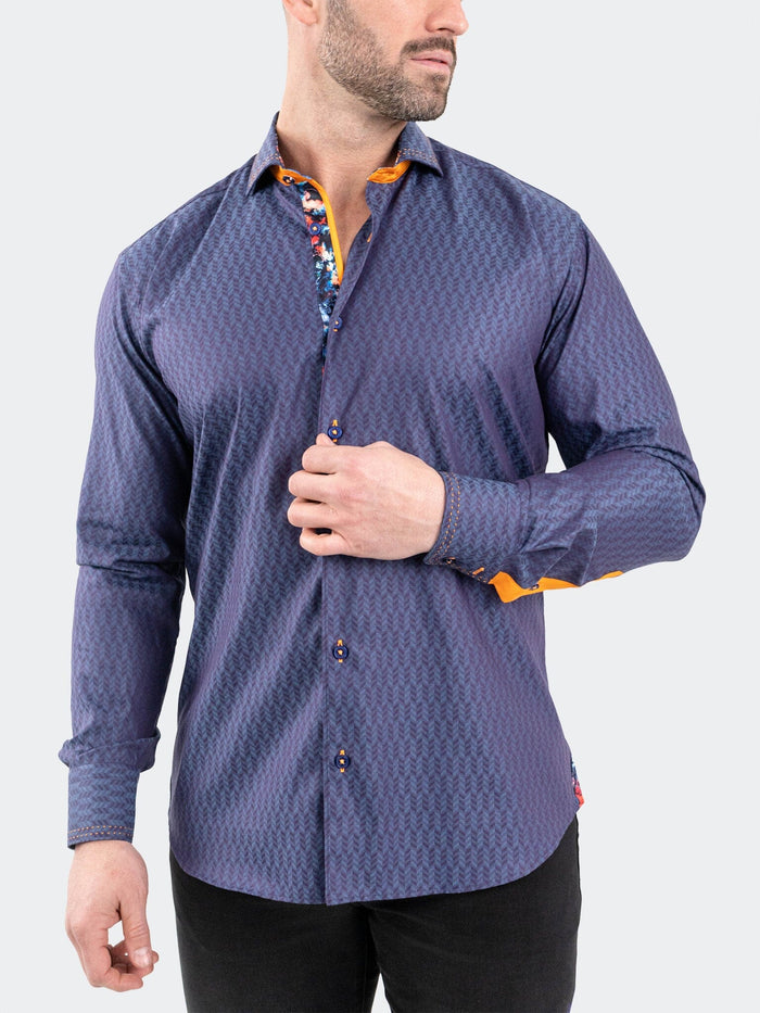 Maceoo Stretch Shirt | Einstein Jacqpique Purple